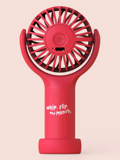 Lil' Foodee Foodee Fan in Signature Strawberry back view