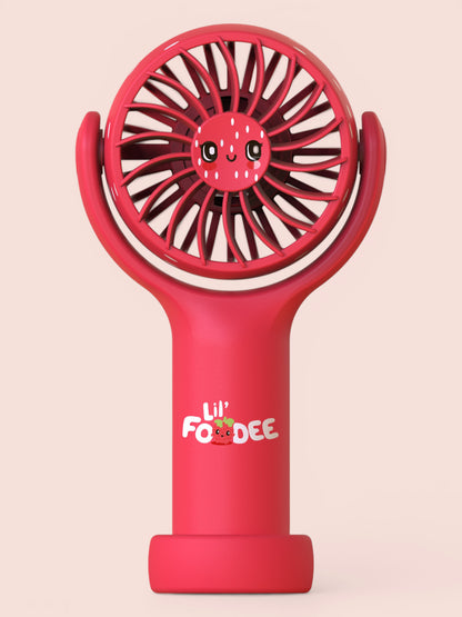 Lil' Foodee Foodee Fan in Signature Strawberry front view