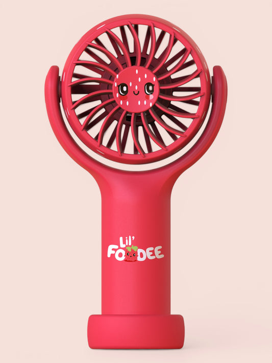 Lil' Foodee Foodee Fan in Signature Strawberry front view