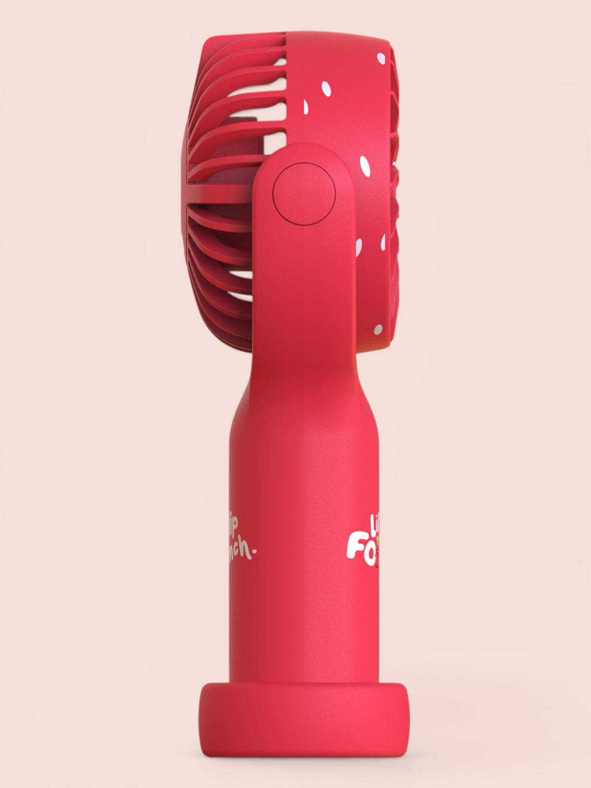 Lil' Foodee Foodee Fan in Signature Strawberry side view