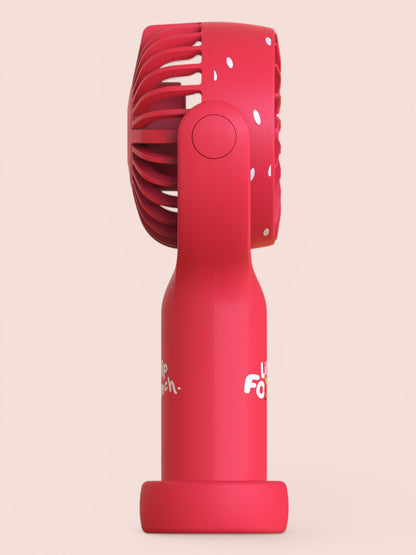 Lil' Foodee Foodee Fan in Signature Strawberry side view