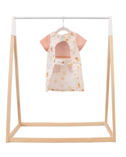 Lil' Foodee Lil Baker everyday apron in a soft baking-themed print, designed for cooking and messy play.